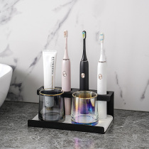 Punch-free electric toothbrush cup holder bathroom toilet swing table suction wall-mounted multifunctional containing shelve brief