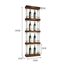 Iron Art Bar Partition Red Wine R Rack Wall Beer Rack Wine Rack Restaurant Screen Solid Wood Laminate Bar Counter Wine Cabinet