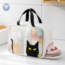 Beach waterproof bag seaside womens dry and wet separation swimming bag portable swimming equipment transparent large-capacity rafting dedicated