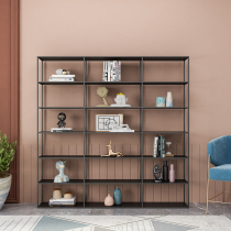 Simple modern living room simple bookshelf Wrought iron floor shelf Office wall multi-layer display storage shelf