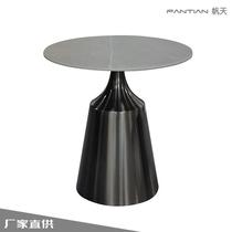 Nordic Light Lavish Rockboard Small Round Table Sales Department Reception Talks Table Café Marble Table Balcony Leisure Table