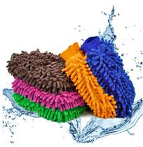 Car double-sided car wash Snow Neil Coral Worm-style wiping cleaning gloves Double face Snow Neal automotive Supplies