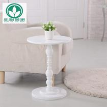 Bedroom small round table balcony table European-style creative small family style living room sofa edge a few solid wood leisure tea table wholesale