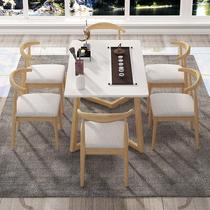 Tea table and chairs combination New Chinese meditation tea table table Domestic living room small tea desk office Bubble Tea Table Kung Fu Tea Table