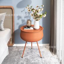 Modern minimalist bedroom headboard A small corner a few folk accommodation Easy containing small table pan-shaped iron art corner a few