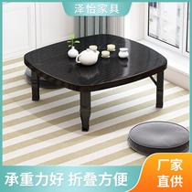 Plate folding tea table 60 square kang table portable tatami table simple mahjong table with tea small square table