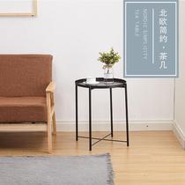 Direct marketing Nordic sofa edge a few living room trays table iron art minimalist bedroom bedside tea table Balcony Leisure small tea table