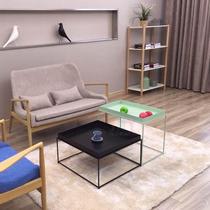 Nordic Iron Art Tea Table Brief Small Household Type Home Living Room Square Tea Table Creative Sofa Edge A Few Casual Table Combinations