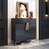 Italian minimalist shoe cabinet home entrance modern entrance storage living room light luxury air aisle rock board bucket cabinet