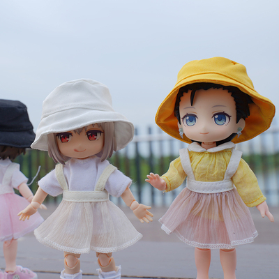 taobao agent Halle Anime OB11 Waste Fisherman's Hat BJD Doll Accessories 12 Symposium, Wear a small doll hat