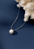 Daixi Home｜925 Rough Silver Pearl Necklace｜New Simple Light Luxury Advanced Design Necklace