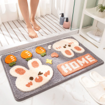 Bathroom absorbent floor mats home toilet door step on foot mats cartoon cute carpet door mats into the door bathroom floor mats