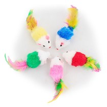 Pet Toy Cat Toy Colored Tail Plush Small Rat Tease Cat Toy Cat Toy Cat Self Hi toy