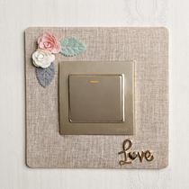 Switch border cover triptych custom made creative decorative wall sticking home protective sleeve No injury to wall free of sticking light and luxurious