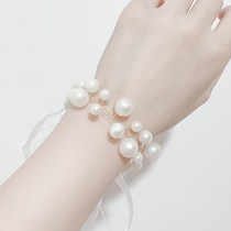 Wedding bride bridesmaid wrist flower sister group Super fairy forest simple small fresh hand flower bracelet Wedding souvenir
