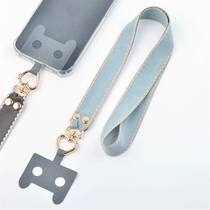 Mobile phone lanyard fixed card set hanging neck mobile phone shell chain female wrist short new patch sling