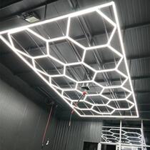 Car wash shop lighting film between Jiugong grid car wash beauty honeycomb station light energy saving modern LED lamp workshop