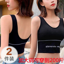 Fat girl underwear plus fat girl student fat mm plus size small vest child Wen bra cotton thin Junior High School High School
