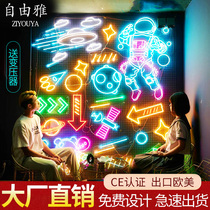 Neon custom luminous character design led 12v light with Billboard custom bar decoration Net Red Wall script kill