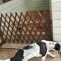 Wooden dog partition Dog cage Pet dog fence Balcony fence door Telescopic door block Dog block cat door fence isolation