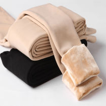 Spring and Autumn Mid-thick anti-hook silk stockings padded velvet winter flesh-colored stockings womens summer light legs thin