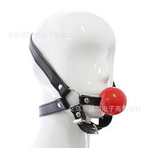 Adult red ball solid harness type large silicone mouth ball mouth plug soft glue mouth shackle supplies passion utensils