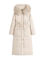 White new female long bread 2020 coat Korean version of loose padded cotton clothing over knee cotton jacket winter