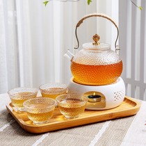 Lunch tea candle-resistant glass cooked tea hot wax tea fruit pot cabinet and light luxury teapot