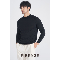 Firense16 Needle Machine Washable Merino Cardigan Autumn and Winter Half Turtleneck Base Sweater Men 100 Pure Wool