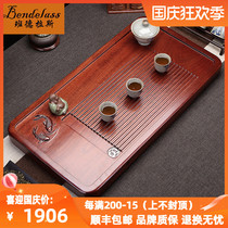 Rosewood tea tray whole solid wood office living room household tea table simple Chinese style high-grade hand polished tea set