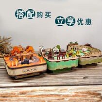 Tongfun assembled music Box Nanjing Gift Presidential Palace Qinhuai Painting Boat Xuanwu Mingyun Music Box Sky City