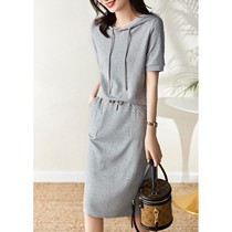 Casual Sports Suit Women 2022 Summer New Temperament Loose Fashion Short Sleeve Pure Cotton Tandem Hat Skirt Two-piece Set