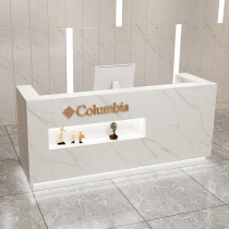 Cashier counter clothing store simple modern small bar company beauty salon imitation marble front desk reception