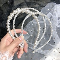Pearl hair band veil headdress new fairy beauty crystal wild out of the photo photo accessories pressure card temperament