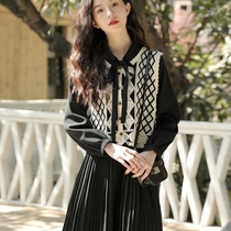 Spring dress 2021 new small black dress tea break French suit skirt two-piece small dress women spring and autumn