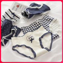 Korean girls cotton panties childrens cotton stall briefs girls students middle school children antibacterial do not clip pp mid-waist