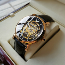 New brand-name mens multi-function watch automatic hollow mechanical watch perspective Waterproof high-end mens watch