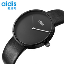 Edison creative two-pin couple watches simple leather watches female explosive hair