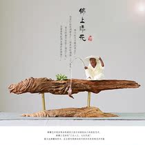 Natural dead wood root carving ornaments home accessories living room entrance crafts tree roots log flower pot office decoration