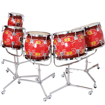 Five-Tone drum) percussion instrument) row drum) drum drum national drum drum tremble sound with small yellow flower