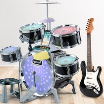Large drum set for children Beginner Toy boy 3-6-10 years old Playing drums Musical instrument Light gift Jazz drum