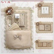 Dust Cover Wall Applique Wall Trim Sleeve Minimalist Switch Protective Sheath European-style Free Stick Switch Patch Lace Double Switchers