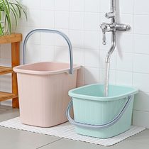 Thickened square bucket household portable plastic laundry bucket mop bucket dormitory large capacity mop bucket storage bucket