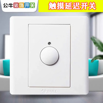 Bull touch touch delay switch corridor staircase hand touch induction light household panel Type 86 concealed