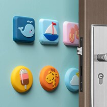 Roller washing machine door anticollision post door rear silica gel headboard refrigerator cartoon wall stickup door to lock the anti-collision god