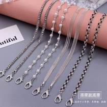 Pearl rhinestone suspender skirt shoulder strap fashion versatile fringe chest strap wear strapless chest wedding metal strap