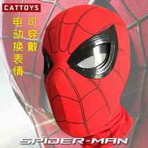 Superfan Spider-Man headgear Eye Movable Helmet Headgear Mask Mask Full-face Hat Sand Sculpture Cos Gift