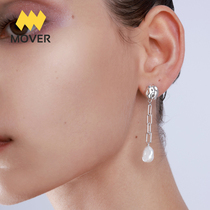 MOVER Earrings Womens Pure Silver Earrings 2022 New Niche Design Womens God Festival Sends Mom Wife Girlfriend