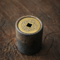 Ceramic copper money covers purple pot capto kung fu tea fittings cover cup tea cover cushion