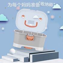 Baby bottle storage box portable sealed dustproof drying rack with cover to drain baby tableware storage box